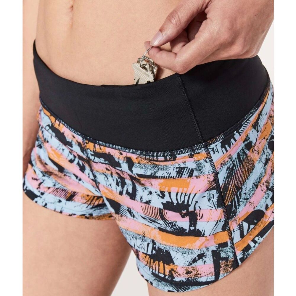 Lululemon Speed Up Short 2.5 Rare Inversion Multi Size 4 Activewear Running - Picture 11 of 11